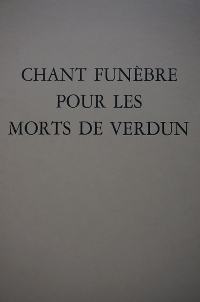 null MONTHERLANT (Henry de). Chant funèbre pour les morts de Verdun. Pars, 1936,...