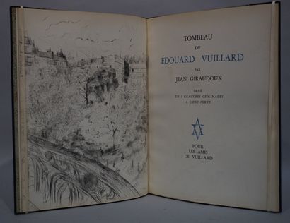 null GIRAUDOUX (Jean) - VUILLARD (Edouard). Tombeau de Edouard Vuillard. Pour les...