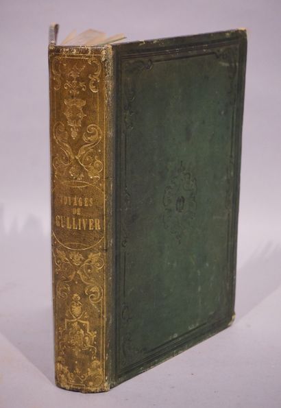 null SWIFT. Gulliver's journey to distant lands. Paris, Garnier, 1845, in-8, green...