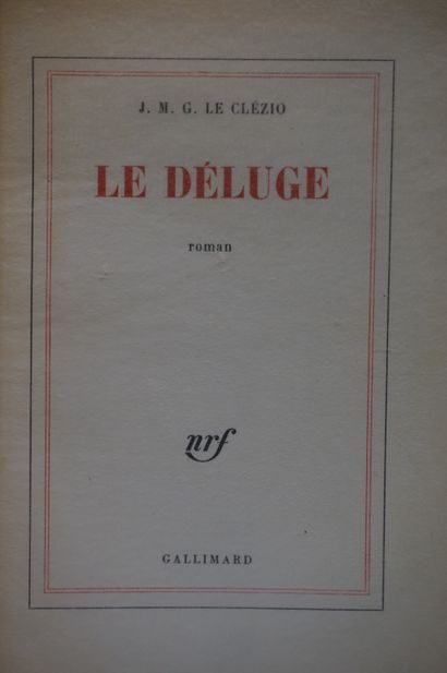 null LE CLEZIO (J.M.G.). Le déluge. Paris, Gallimard, 1966, in-8, br. couv. impr....