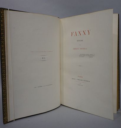 null FEYDEAU (Ernest). Fanny. Etude. Paris, Amyot, 1858, in-8, plein mar. vert janséniste,...