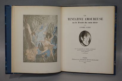 null GIDE (André) - LAURENCIN (Marie). La tentative amoureuse. Paris, NRF, 1921,...