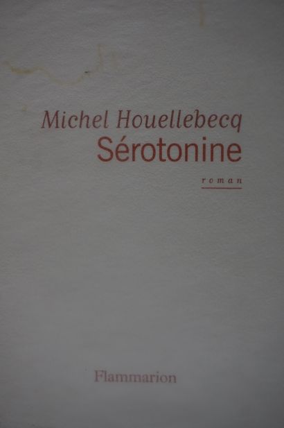null HOUELLEBECQ (Michel). Sérotonine. Paris, Flammarion, 2019, in-8, br. couv. impr....