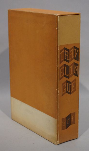 null AYME (Marcel) - LEPAPE (Claude). Travelingue. Paris, Gallimard, 1945, in-4,...