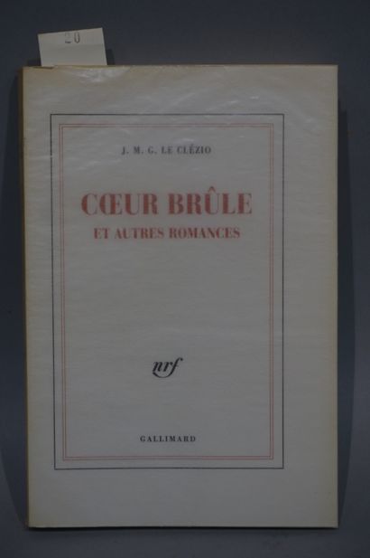 null LE CLEZIO (J.M.G.). Cœur brûle et autres romances. Paris, Gallimard, 2000, in-8,...