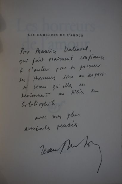 null DUTOURD (J.). Les horreurs de l’amour. Paris, N.R.F., 1963, fort vol. in-8,...