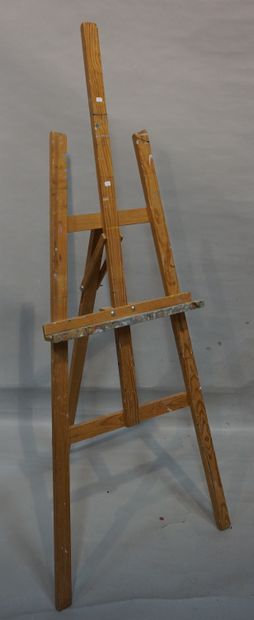 CHEVALET Light wood easel. 160 cm