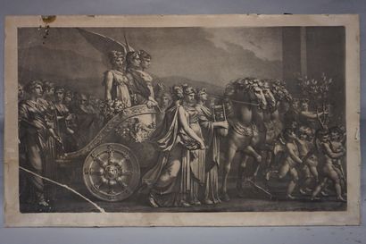 null "Triumph of Napoleon", engraving (wear). 41x69 cm