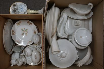 Porcelain handle, plates, dishes, sauce boats,...
