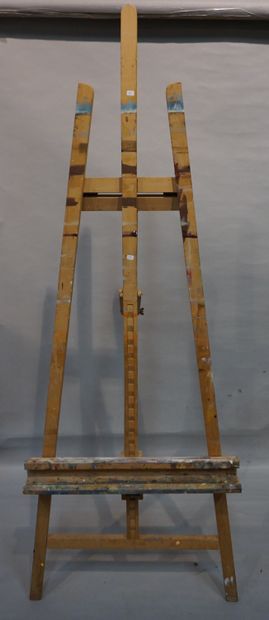 CHEVALET Light wood easel. 180 cm