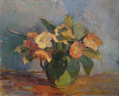 MARCHAL "Bouquet de fleurs", huile sur panneau, sbd. 38x46 cm