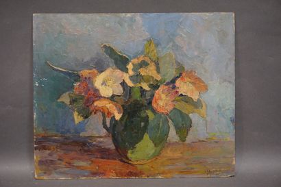 MARCHAL "Bouquet de fleurs", huile sur panneau, sbd. 38x46 cm