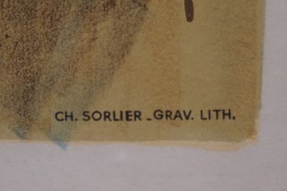 Raoul Dufy "Ruelle", lithographie, sbg, Ch.Sorlier.Grav.Lith. 59x49 cm