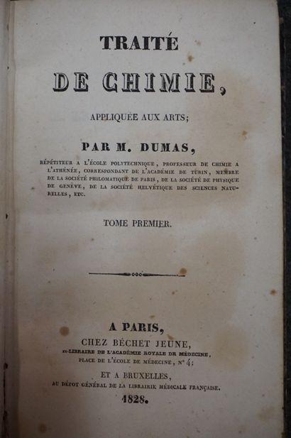 *Livres M. Dumas: "Traité de chimie", huit volumes, 1828.