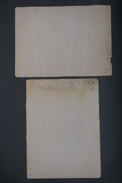 null "Vues de Montmartre", deux aquarelles, sbg. 27,5x37 cm et 37x27,5 cm