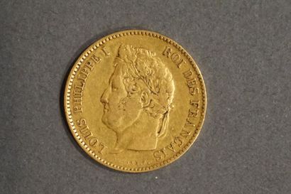 null Pièce de quarante francs français en or (12,8grs)