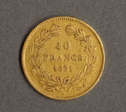 null Pièce de quarante francs français en or (12,8grs)