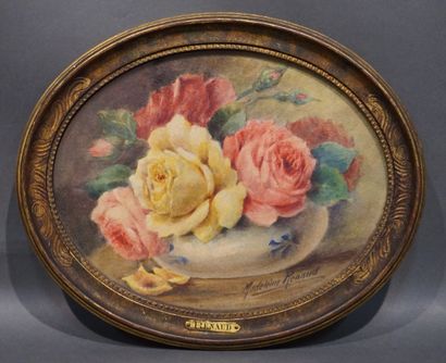 Madeleine RENAUD (1900-1994) "Bouquet", aquarelle, sbd. 24,5x30,5 cm