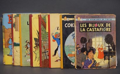 null Manette de sept albums de Tintin et un album Bicot.