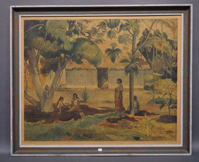 null "Te raau rahi", reproduction d'après Gauguin. Printed in USA. 64x79 cm