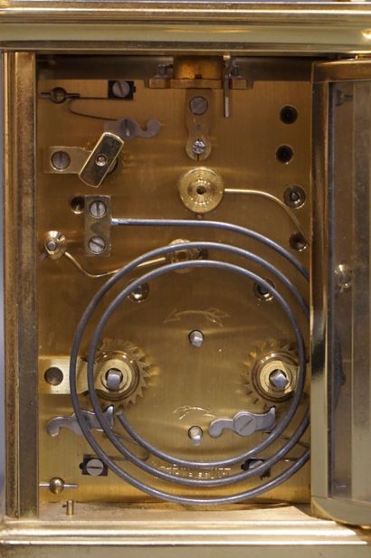 ROMANET Pendule d'officier Romanet Morbier. 16x10x8,5 cm