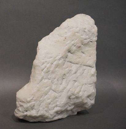 A. GIRY (D'après) "Buste de femme", marbre blanc. 22x18x13 cm