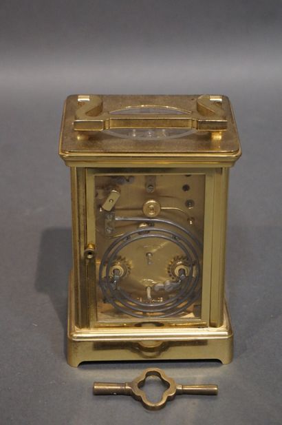 ROMANET Pendule d'officier Romanet Morbier. 16x10x8,5 cm