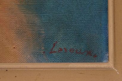 LEROUX "Portrait de femme", huile sur toile, sbd. 27x22 cm
