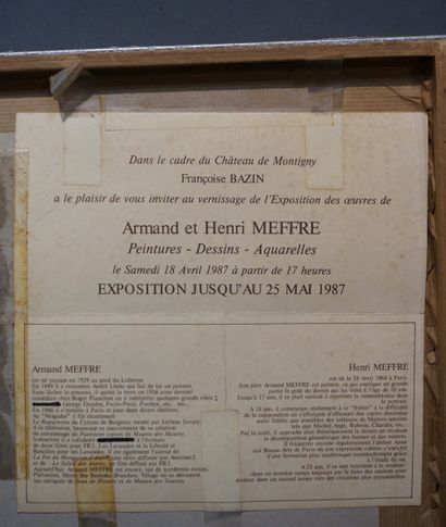 MEFFRE "Paysage", aquarelle, sbd. 37x48 cm