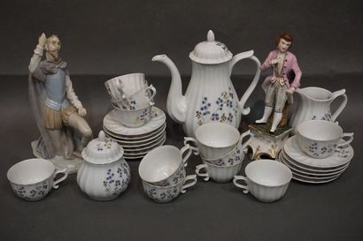 Manette de service à thé en porcelaine à...