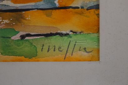 MEFFRE "Paysage", aquarelle, sbd. 37x48 cm