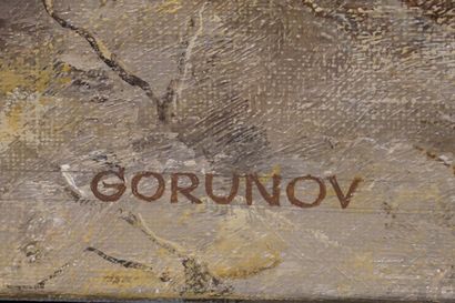 GORUNOV "Nature morte à l'icône", huile sur toile, sbd. 40x50 cm