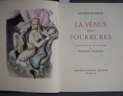 Livre Sacher-Masoch "La vénus aux fourrures", a bound volume, illustrated by Suzanne...