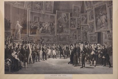 null Engraving after Heim: "Salon of 1823". Collection Joël FALGUIERE known as WALTER....