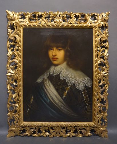 null Ecole française vers 1850, d'après Giusto SUSTERMANS: "Portrait du Prince Waldemar...