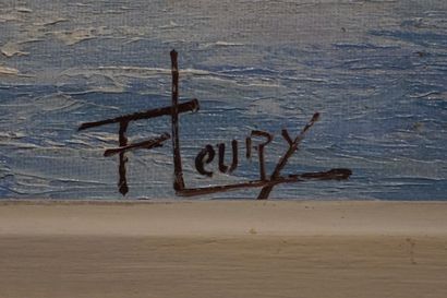 FLEURY "Quai de Martigues", huile sur toile, sbd. 38x55 cm