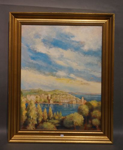 Michel GRAVEY "Vue de Collioure", huile sur toile, sbg. 65x50 cm