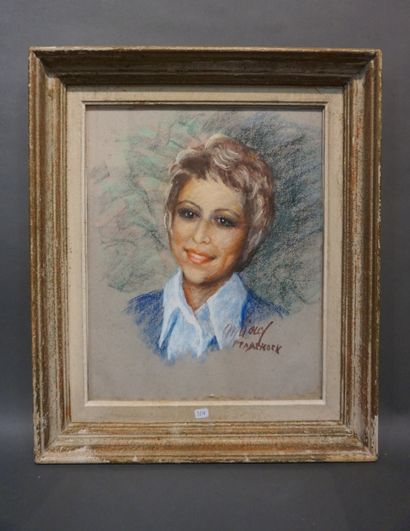 LIOUD "Portrait de Nadia", pastel, sbd. 40x33 cm