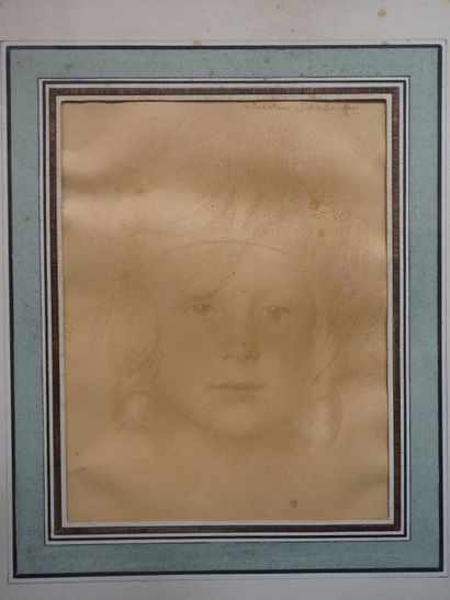 Walther SCHACHINGER (1883-1962) Paire de sanguines: "Portraits d'enfants", signées...