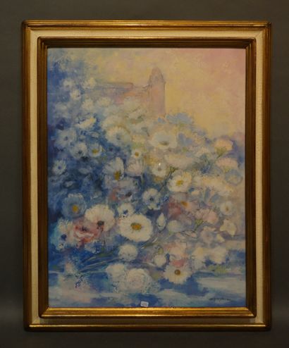 Michel GRAVEY (?) "Bouquet", gouache, sbg. 63x48 cm