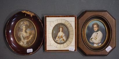 Three painted miniatures.