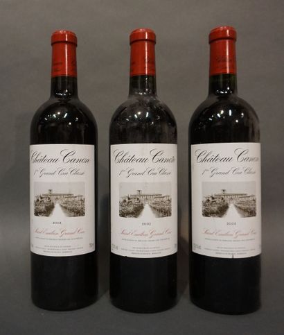 3 bouteilles CH. CANON, 1° Grand Cru St-Émilion...