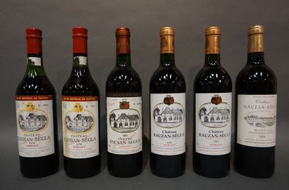 6 bouteilles CH. RAUSAN-SÉGLA, 2° cru Margaux...
