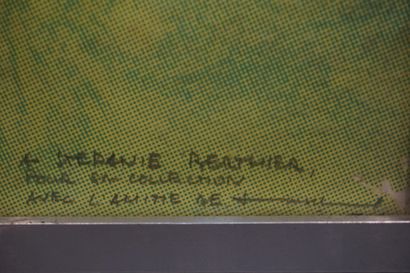 null "Porte-jarretelles", estampe, sbd et dédicacé. 65x49,5 cm