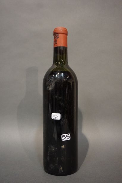  1 bouteille CH. LAFITE-ROTHSCHILD, 1° cru Pauillac 1958 (elt, etla, B)