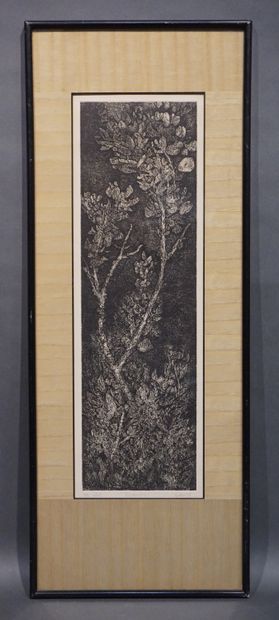 SANSE "Branches", gravure, sbd. 51x16,5 cm