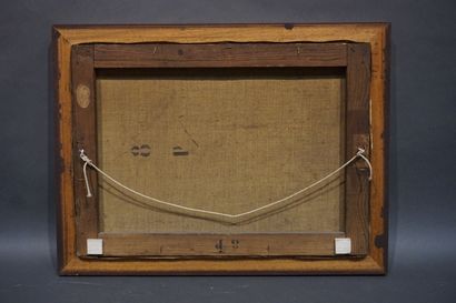 P. MUTEAU "Retour de pêche", huile sur toile, sbd, daté 1921. 33x46 cm