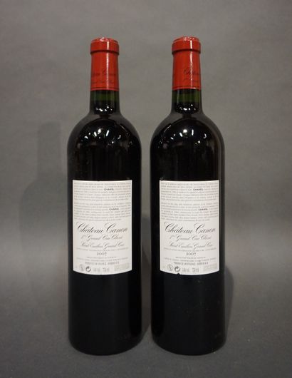 null 2 bouteilles CH. CANON, 1° Grand Cru St-Émilion 2007 (elt)