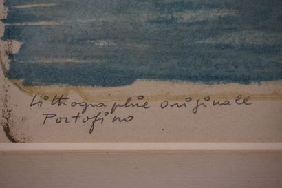 null D'après Jean-Pierre Pophillate: "Portofino", lithographie originale, sbd, 7/15....