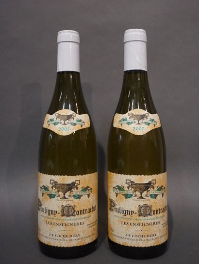  2 bouteilles PULIGNY-MONTRACHET "Les Enseignères", JF Coche-Dury 2007 